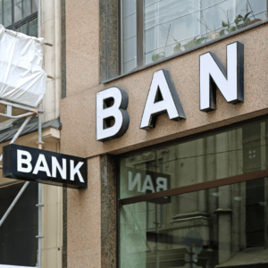 Picture of a bank to lend money from and get a mortgage